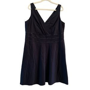 Lane Bryant Women’s black sleeveless dress faux wrap size 20